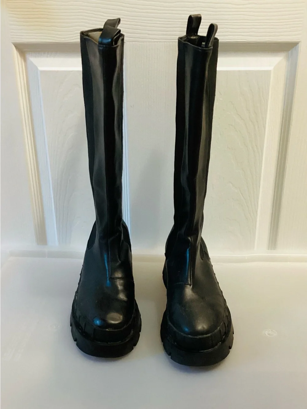 Black Knee-High Platform Boots